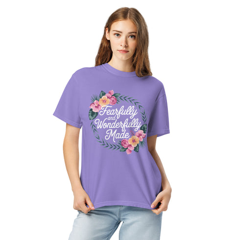 Fearfully and Wonderfully Made Christian Bible Verse T-Shirt